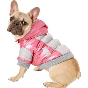 New Pet Life Sporty Vintage Aspen Dog Ski Jacket, Pink, Small